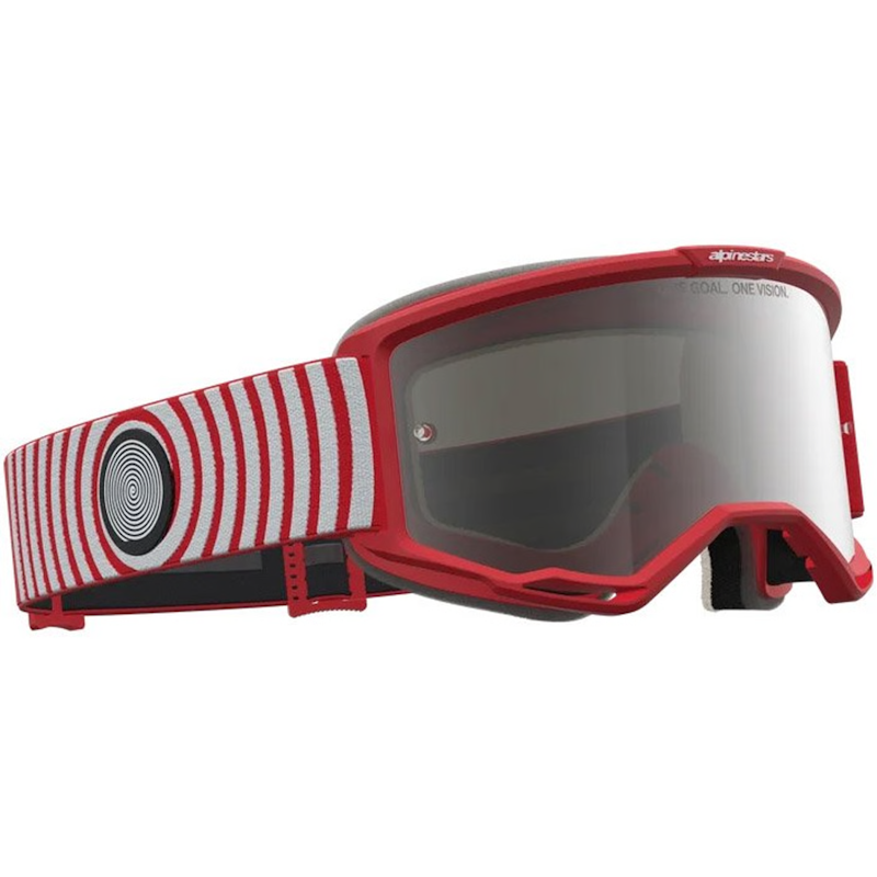 GAFAS ALPINESTARS VISION 5 HONE ROJO/BLANCO - LENTE PLATA - Imagen 2