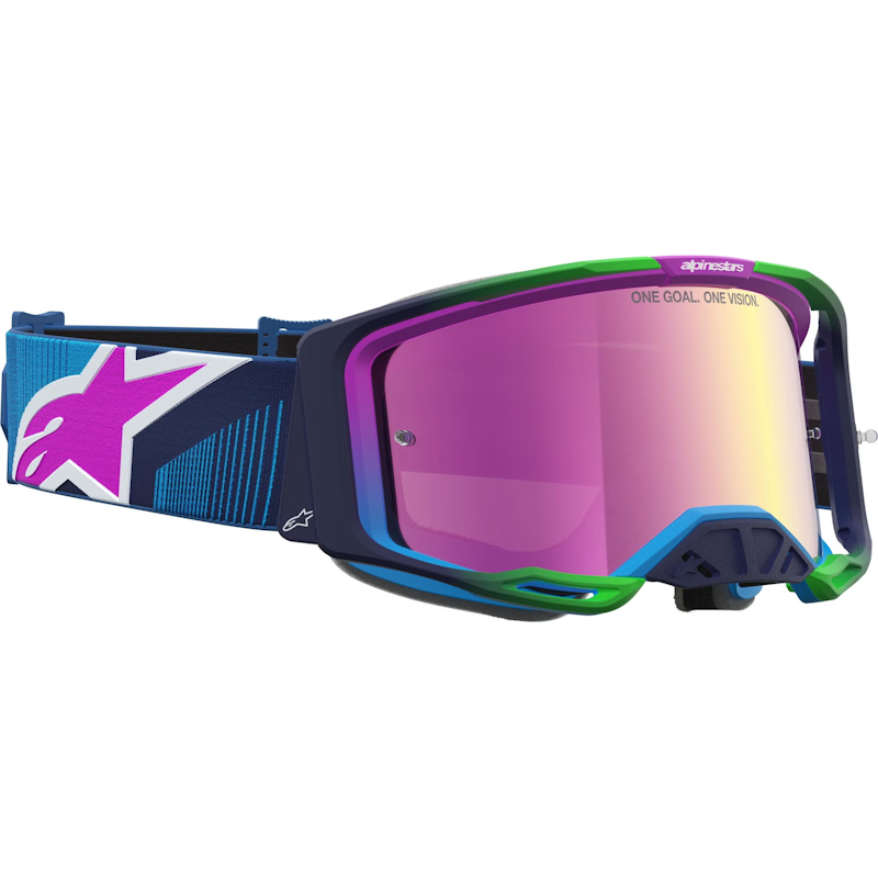 GAFAS ALPINESTARS VISON 8 MAVEN AZUL/ PURPURA - LENTE ROSA - Imagen 3